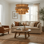 Raffia Jute Stacked Pendant Lamp