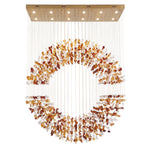 Amber Crystal Halo Chandelier