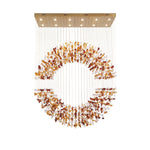 Amber Crystal Halo Chandelier