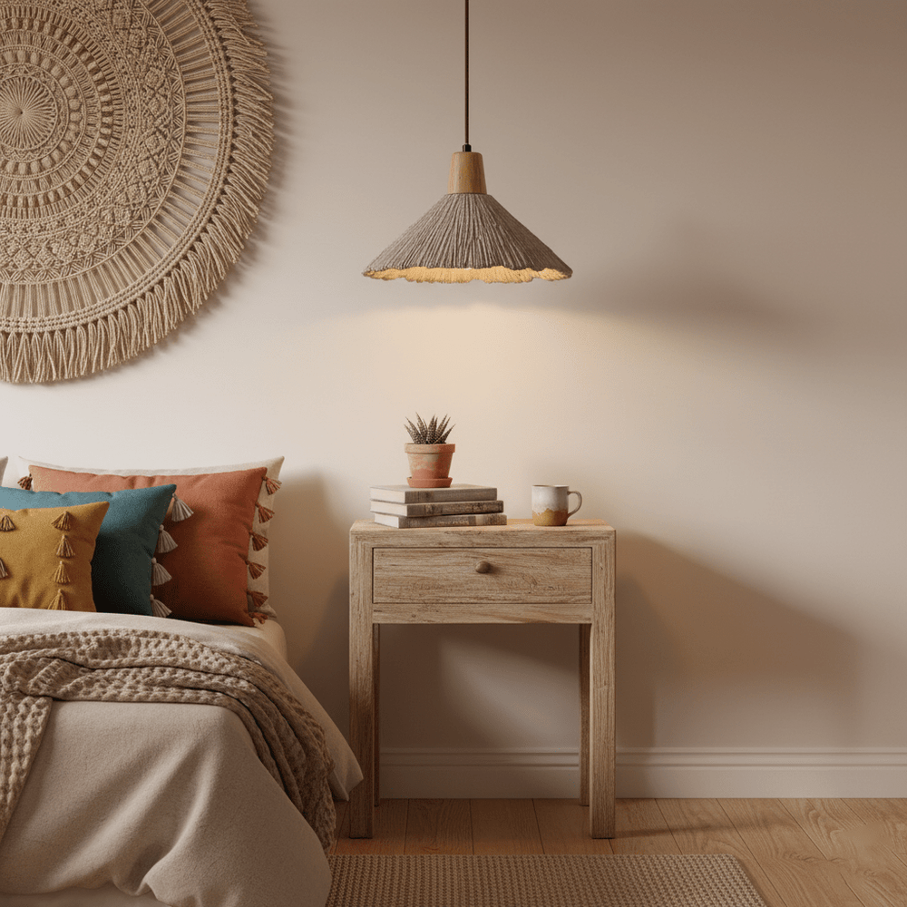 Concrete Pleated Pendant Lamp
