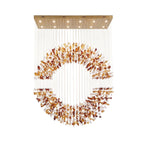 Amber Crystal Halo Chandelier