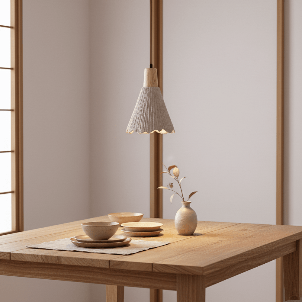 Concrete Pleated Pendant Lamp