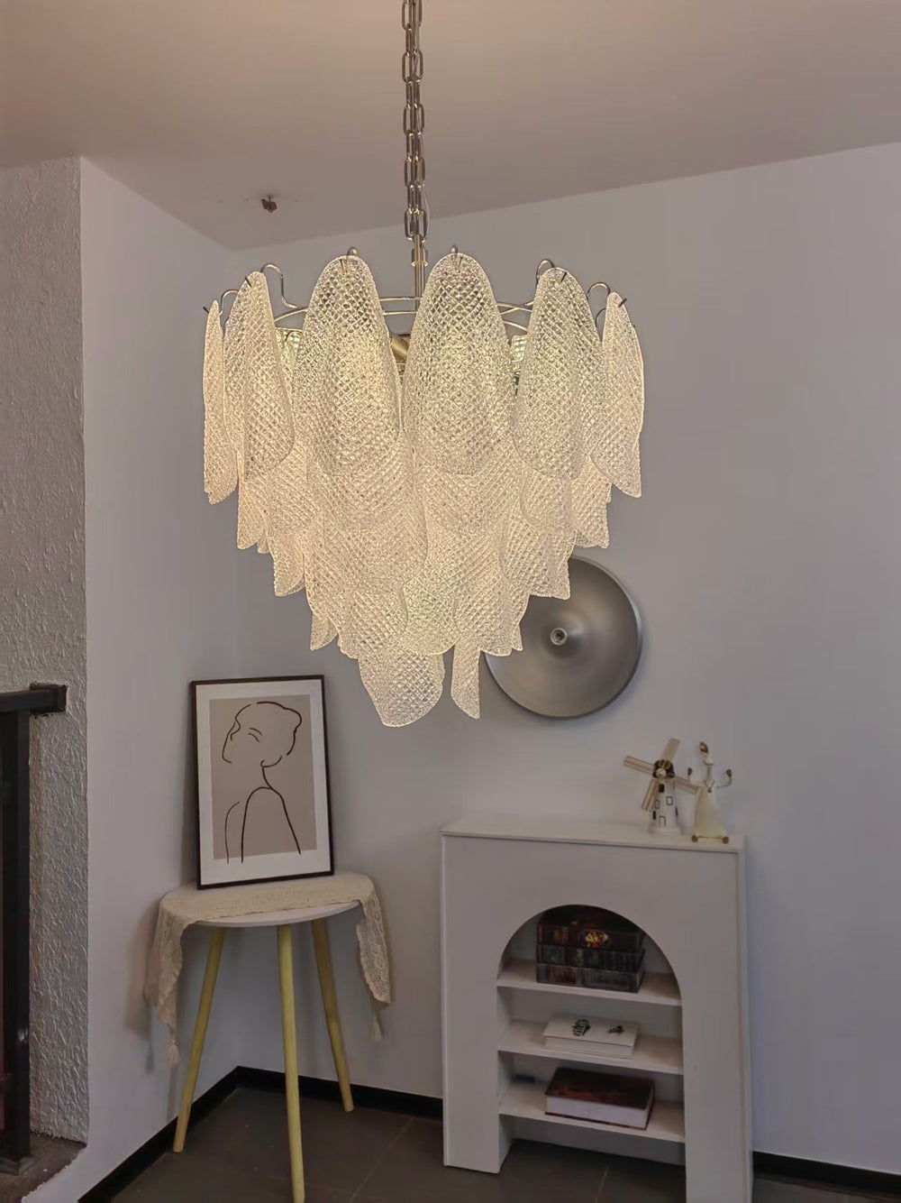 Glass Teardrop Chandelier