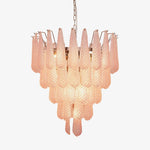 Pink Glass Dewdrop Chandelier