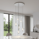Wonder Glass Globe Suspension Lamp – Gold & Black Multi-Head