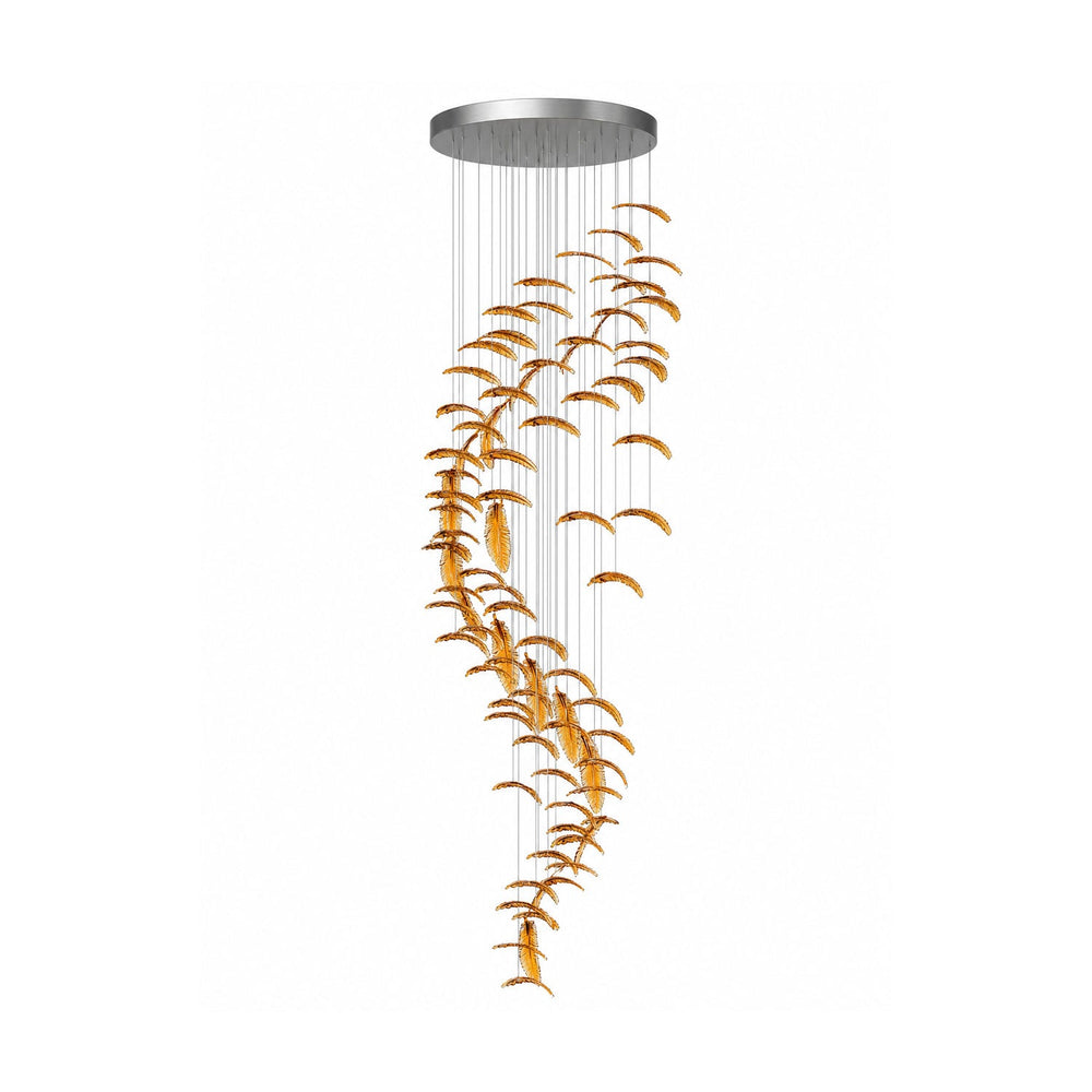 Glass Feathers Flying Chandelier