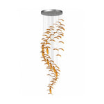 Glass Feathers Flying Chandelier