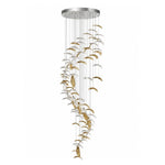 Glass Feathers Flying Chandelier