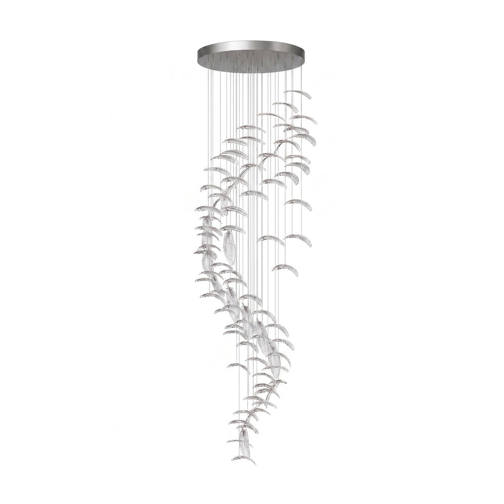 Glass Feathers Flying Chandelier