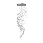 Glass Feathers Flying Chandelier
