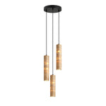 Cylindrical Travertine Pendant Light