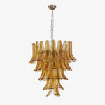 Glass Amber Lily Chandelier
