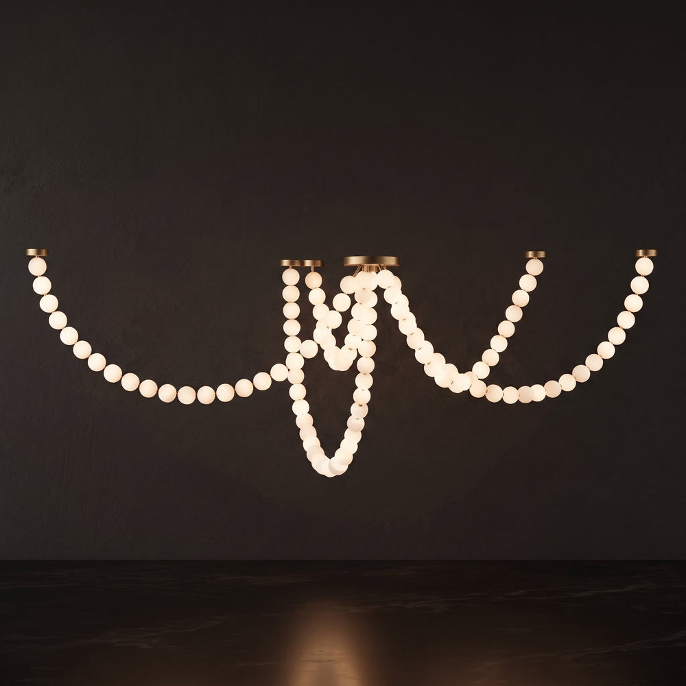 Pearl Glass Necklace Balls Chandelier