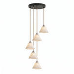 Conical Alabaster Brass Pendant Lamp
