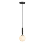 Bosso Alabaster Sculptural Pendant – Brass & Stone
