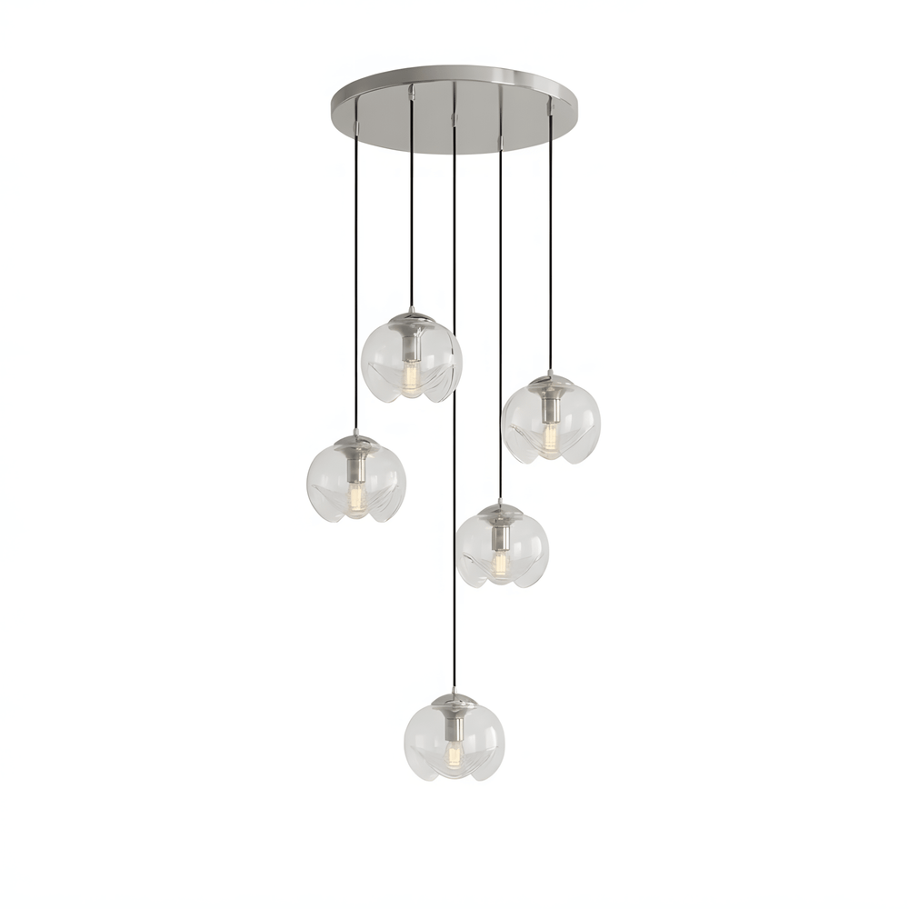 Wave Pendant Light – Modern Curved Glass Ceiling Fixture