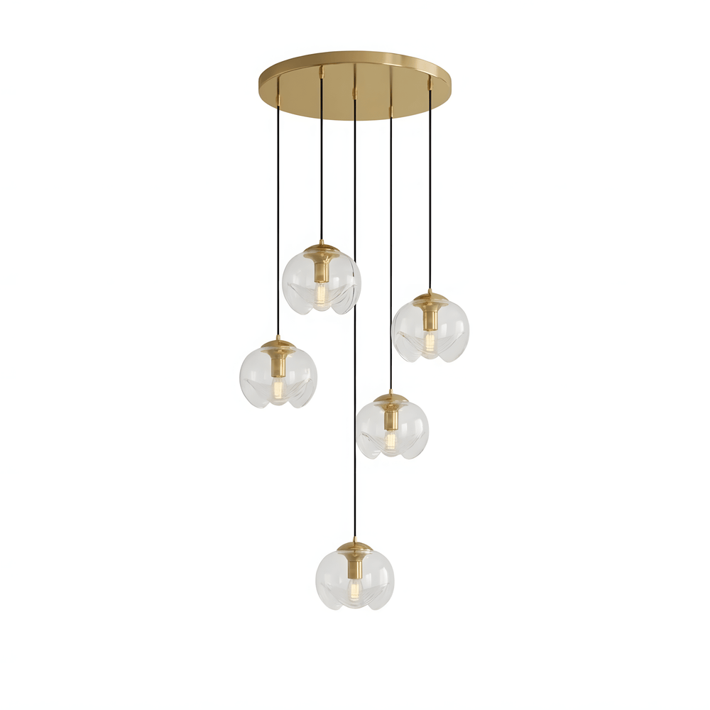 Wave Pendant Light – Modern Curved Glass Ceiling Fixture