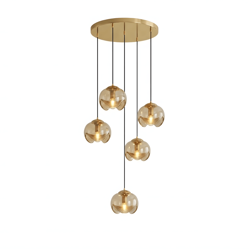 Wave Pendant Light – Modern Curved Glass Ceiling Fixture