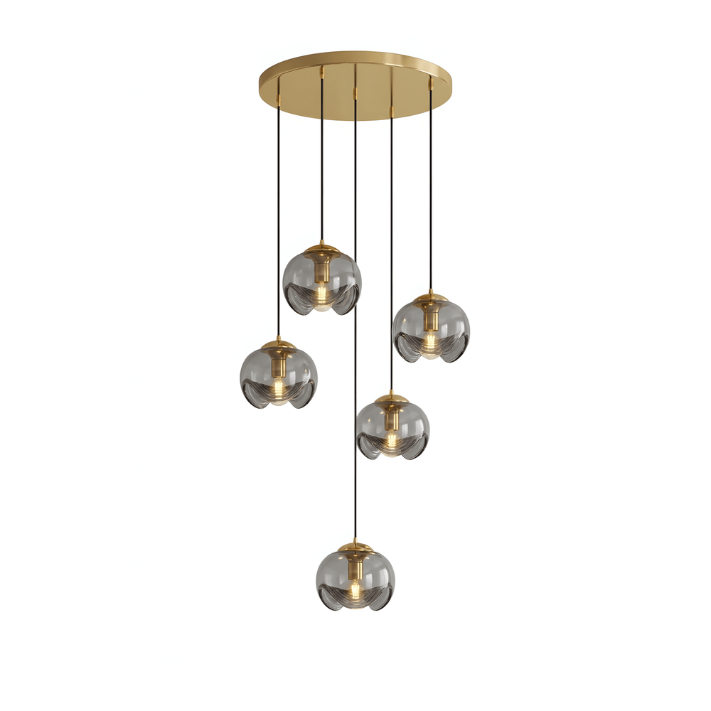 Wave Pendant Light – Modern Curved Glass Ceiling Fixture