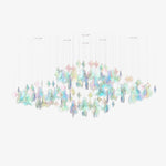 Iris Iridescent Blossom Chandelier
