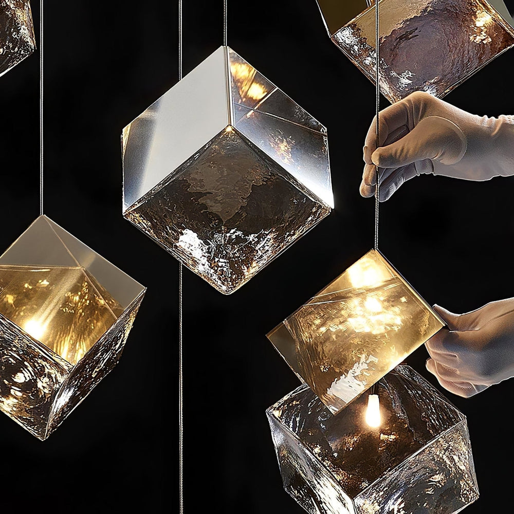 Cubic Luster Cascade Chandelier