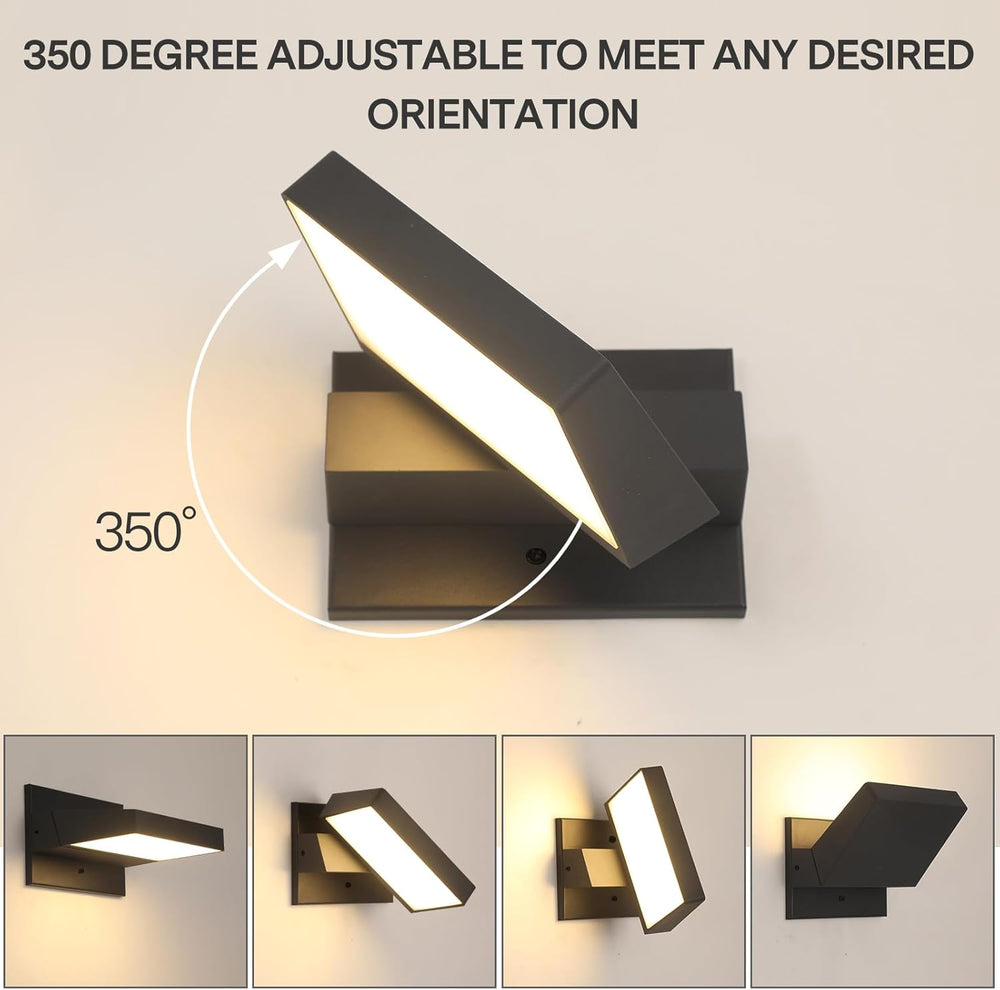 Edgeline Modern Outdoor Wall Light – Waterproof LED Exterior Wall Sconce Black