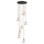 Conical Alabaster Brass Pendant Lamp