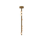 Orbit Brass Glass Drop Chandelier – Hand-Blown Multi-Head