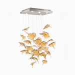 Multicolor Crystal Maple Leaf Chandelier