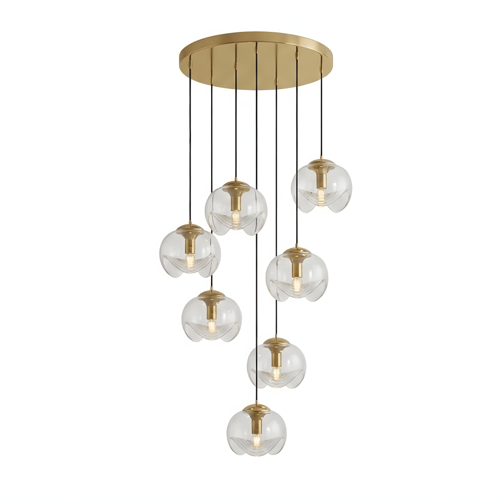 Wave Pendant Light – Modern Curved Glass Ceiling Fixture