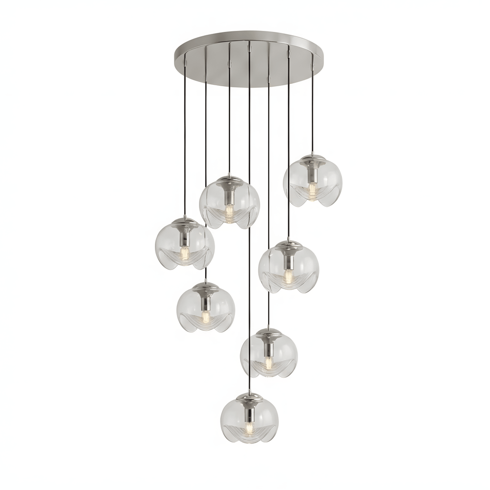 Wave Pendant Light – Modern Curved Glass Ceiling Fixture
