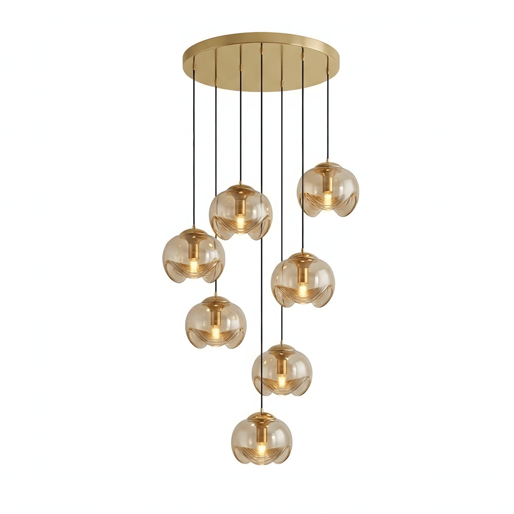 Wave Pendant Light – Modern Curved Glass Ceiling Fixture