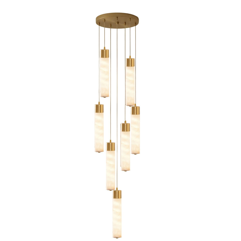 Alabaster Tala Brass Pendant Lamp