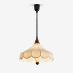 Printed Fabric Petal Pendant Lamp
