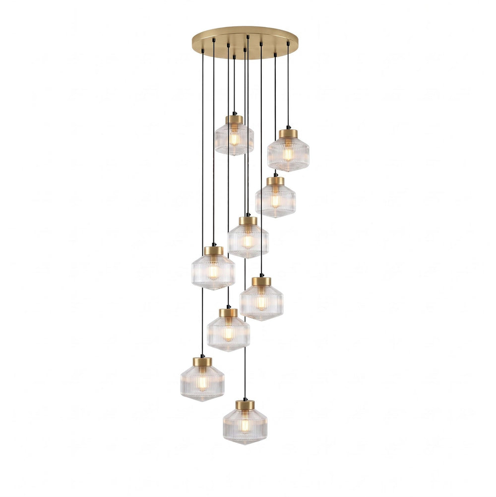 Striped Spinning Top Pendant Light