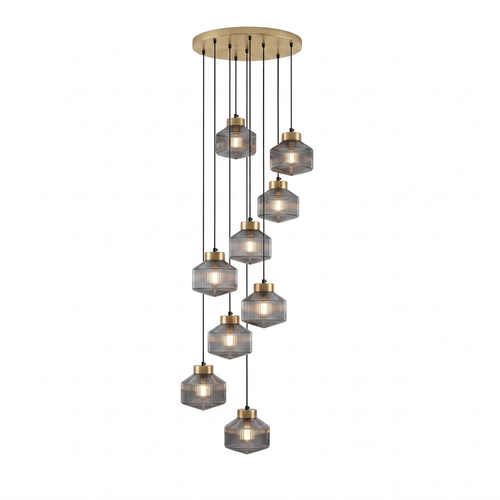 Striped Spinning Top Pendant Light