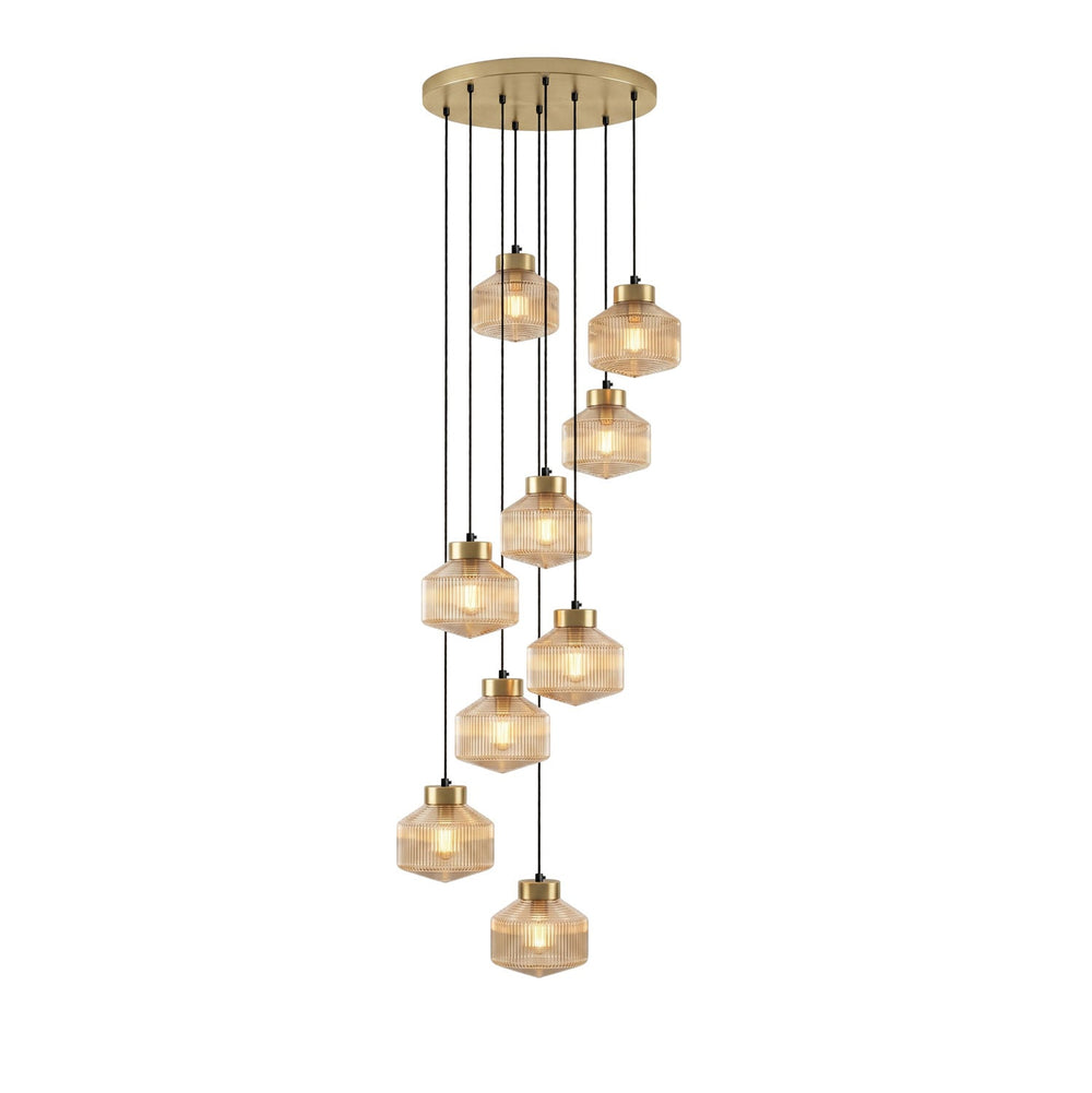 Striped Spinning Top Pendant Light