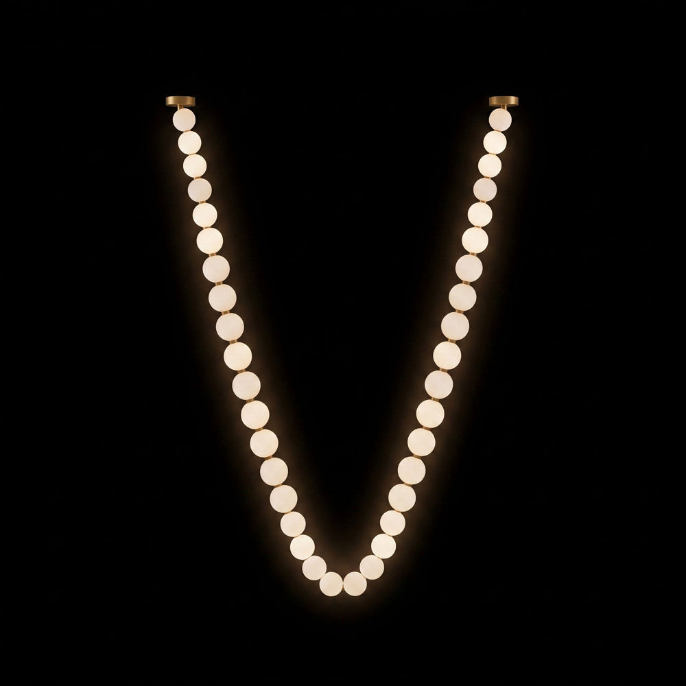 Pearl Glass Necklace Balls Chandelier