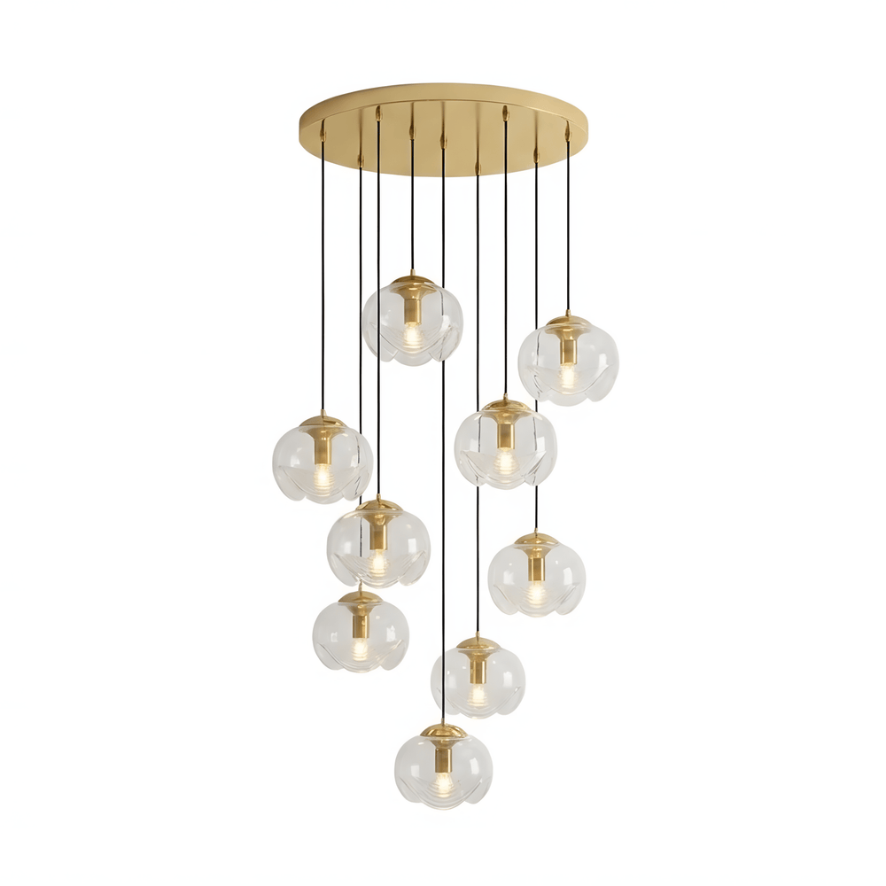 Wave Pendant Light – Modern Curved Glass Ceiling Fixture