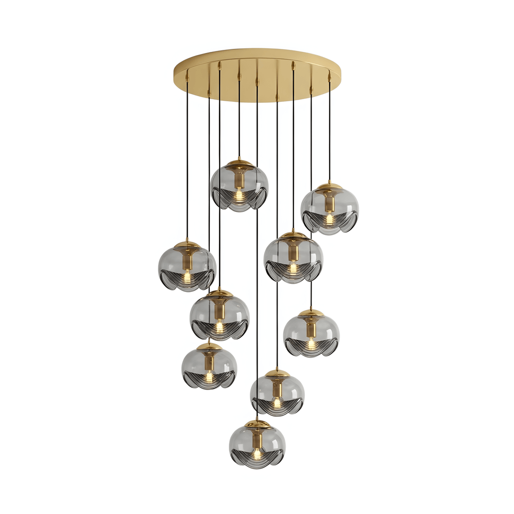 Wave Pendant Light – Modern Curved Glass Ceiling Fixture