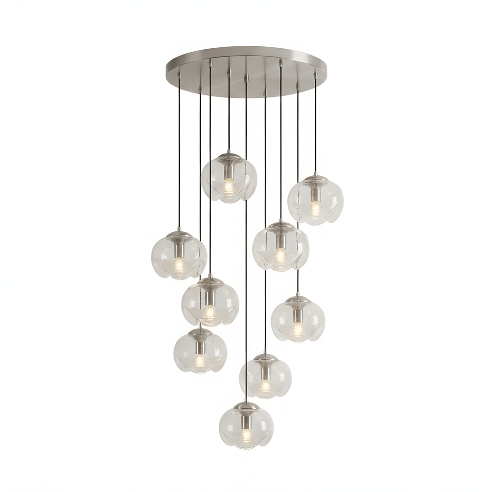 Wave Pendant Light – Modern Curved Glass Ceiling Fixture