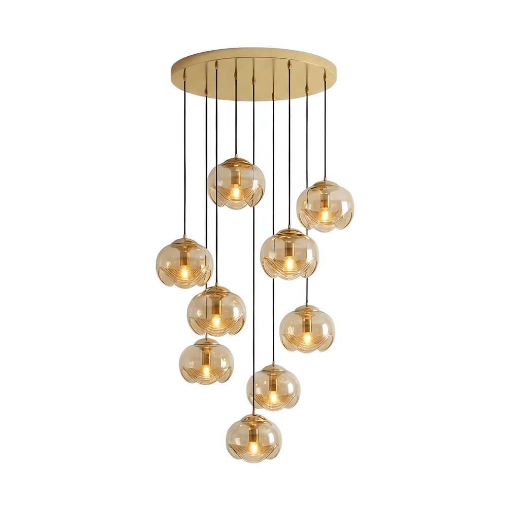 Wave Pendant Light – Modern Curved Glass Ceiling Fixture