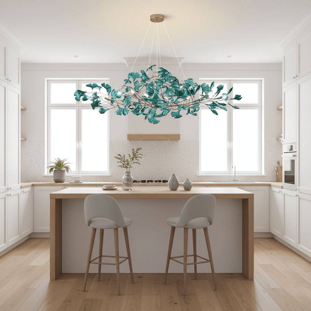 Acrylic Ginkgo Leaf Chandelier
