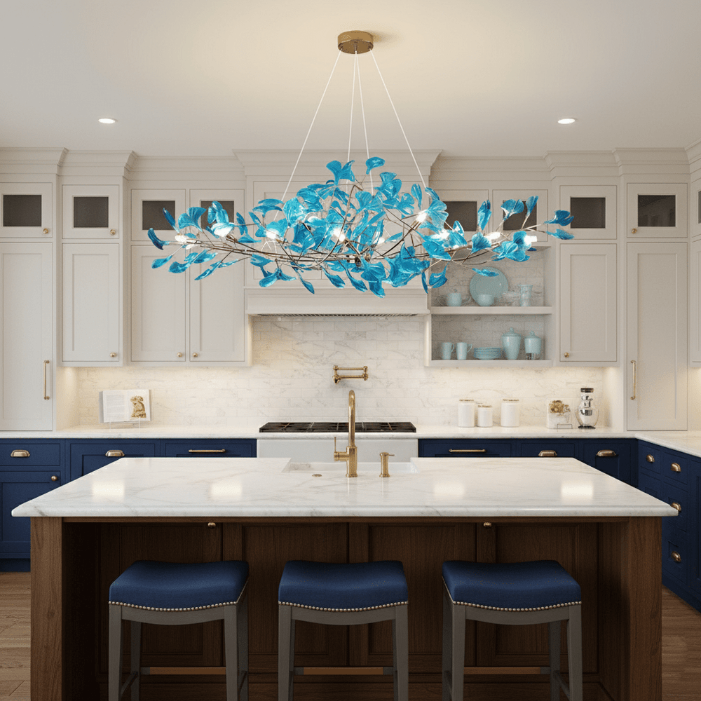 Acrylic Ginkgo Leaf Chandelier