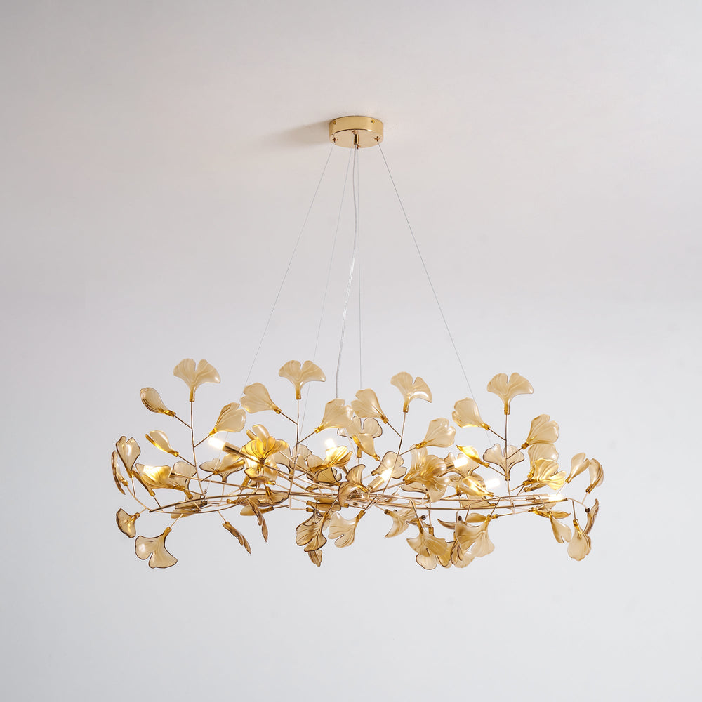 Acrylic Ginkgo Leaf Chandelier