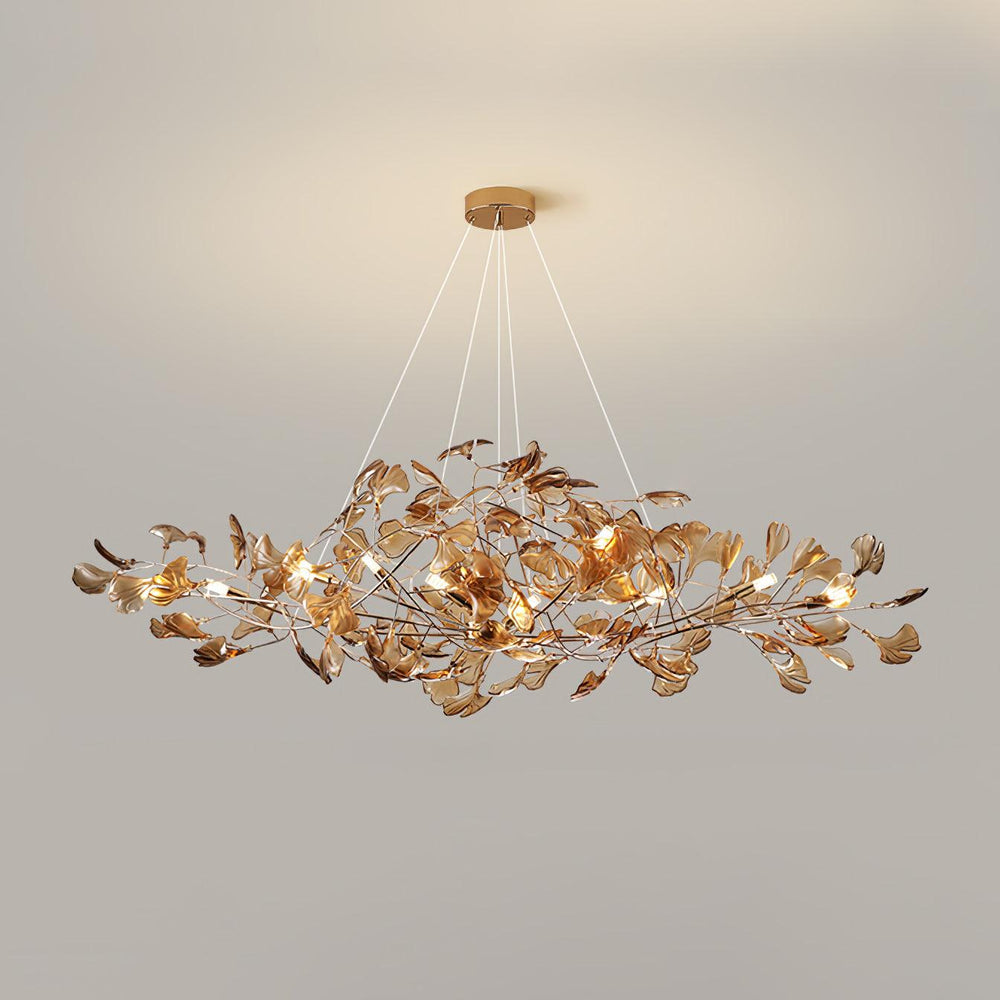 Acrylic Ginkgo Leaf Chandelier
