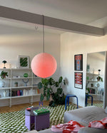 Japanese Paper Pendant Swag Light (black plug wire)