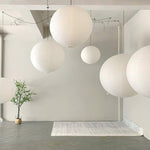 Japanese Paper Pendant Swag Light (black plug wire)