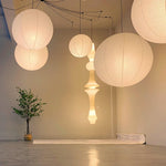 Kozo Paper Globe Swag Pendant (white plug wire)