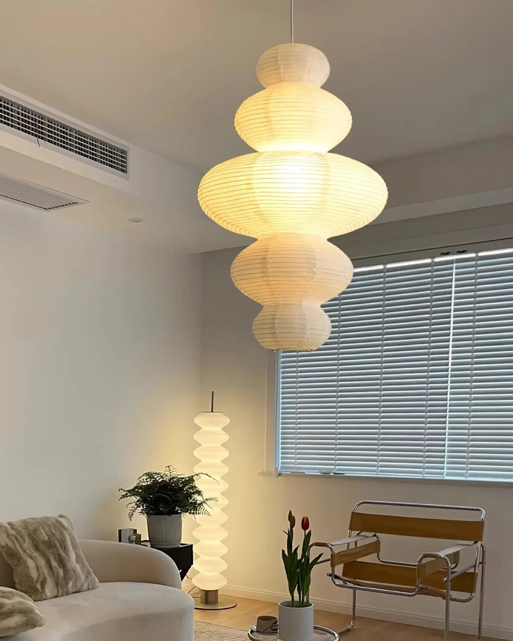 Kozo Paper Metal Pendant Lamp